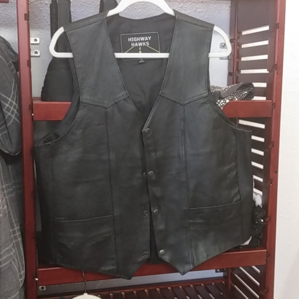 Highway Hawks leather vest size L